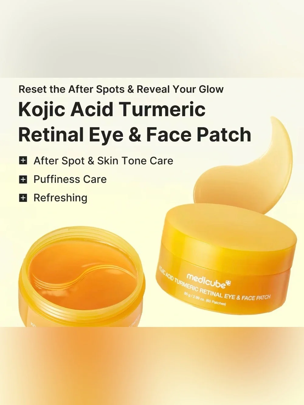Medicube Kojic Acid Turmeric Retinal Eye & Face Patches NEW SEALED
